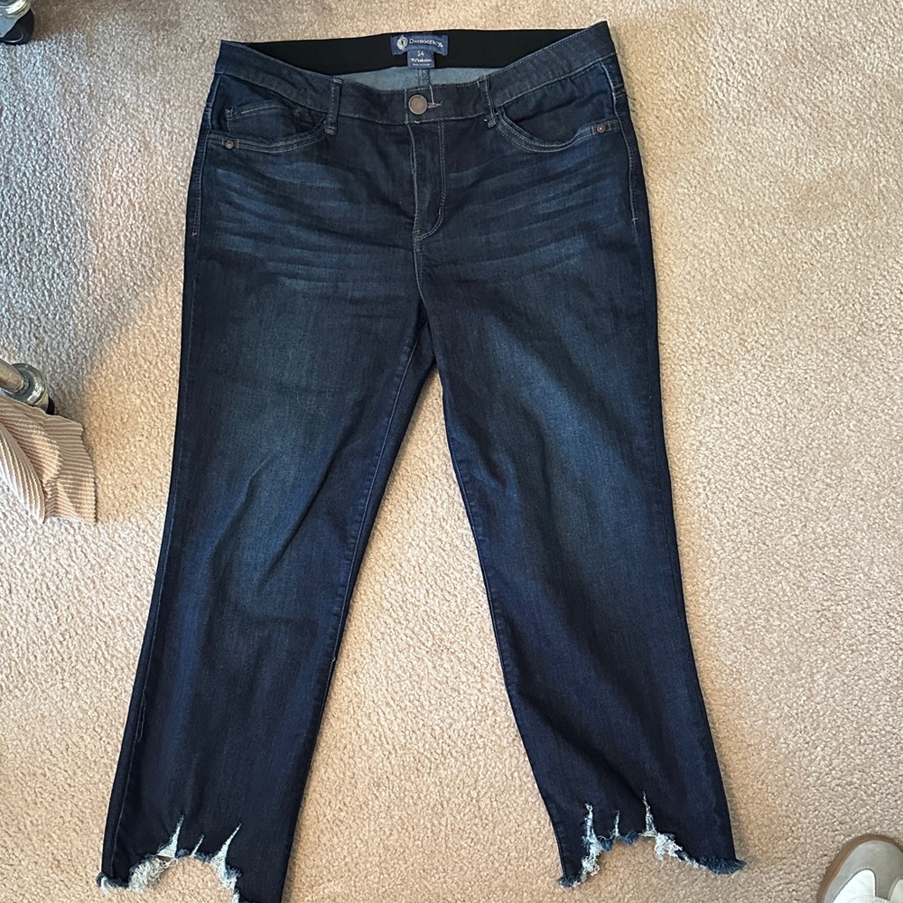 Democracy Dark Blue Cropped Jeans